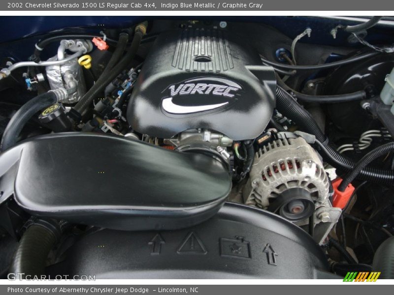 Indigo Blue Metallic / Graphite Gray 2002 Chevrolet Silverado 1500 LS Regular Cab 4x4