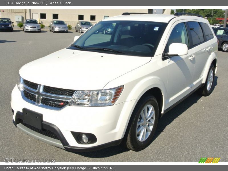 White / Black 2014 Dodge Journey SXT