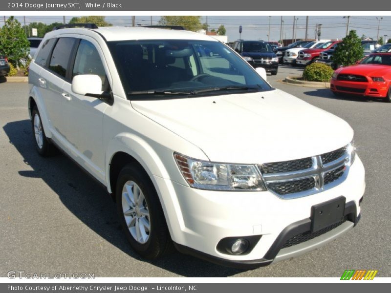 White / Black 2014 Dodge Journey SXT