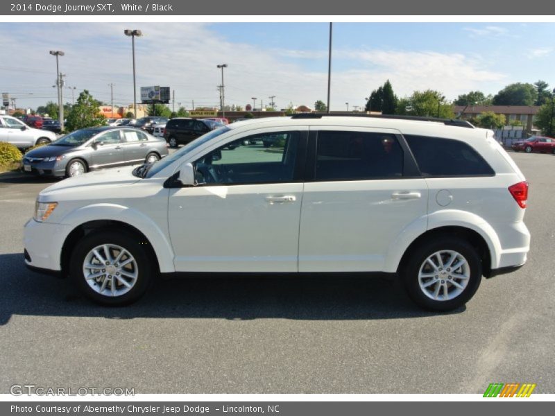 White / Black 2014 Dodge Journey SXT