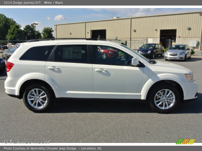 White / Black 2014 Dodge Journey SXT