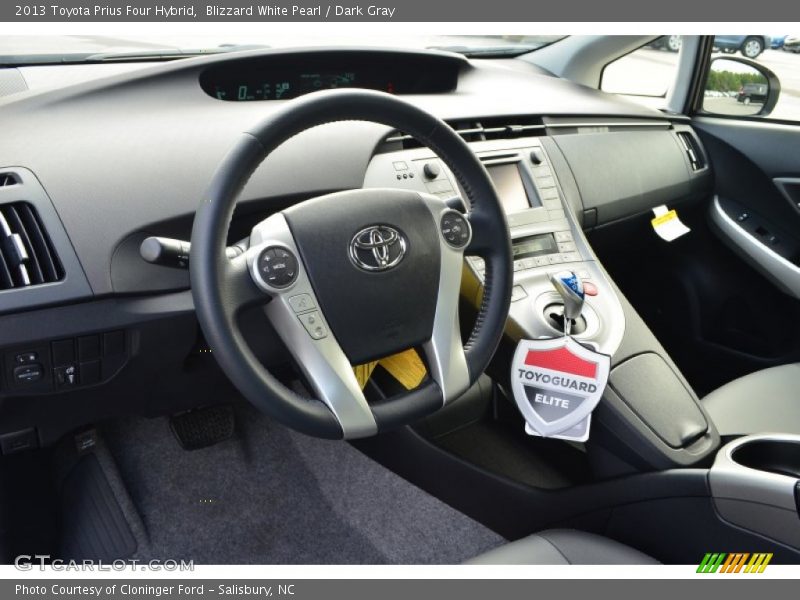 Blizzard White Pearl / Dark Gray 2013 Toyota Prius Four Hybrid