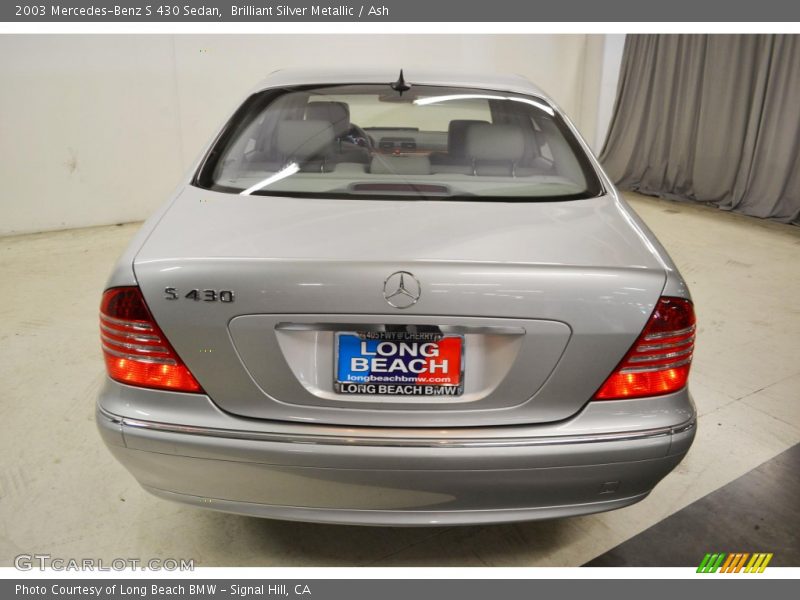 Brilliant Silver Metallic / Ash 2003 Mercedes-Benz S 430 Sedan