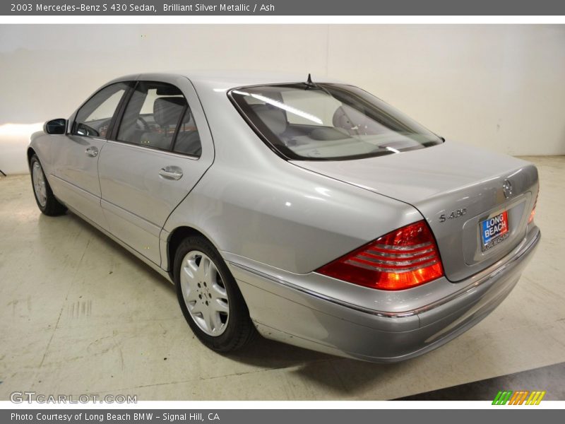 Brilliant Silver Metallic / Ash 2003 Mercedes-Benz S 430 Sedan