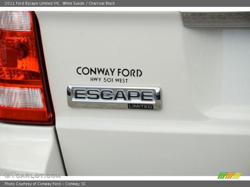 White Suede / Charcoal Black 2011 Ford Escape Limited V6