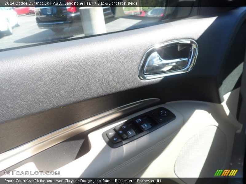 Sandstone Pearl / Black/Light Frost Beige 2014 Dodge Durango SXT AWD