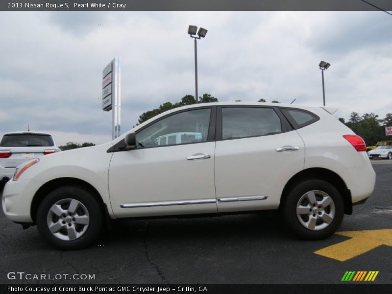 Pearl White / Gray 2013 Nissan Rogue S