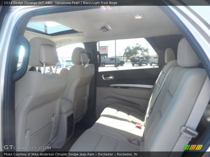 Sandstone Pearl / Black/Light Frost Beige 2014 Dodge Durango SXT AWD