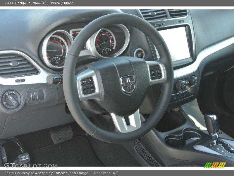 White / Black 2014 Dodge Journey SXT