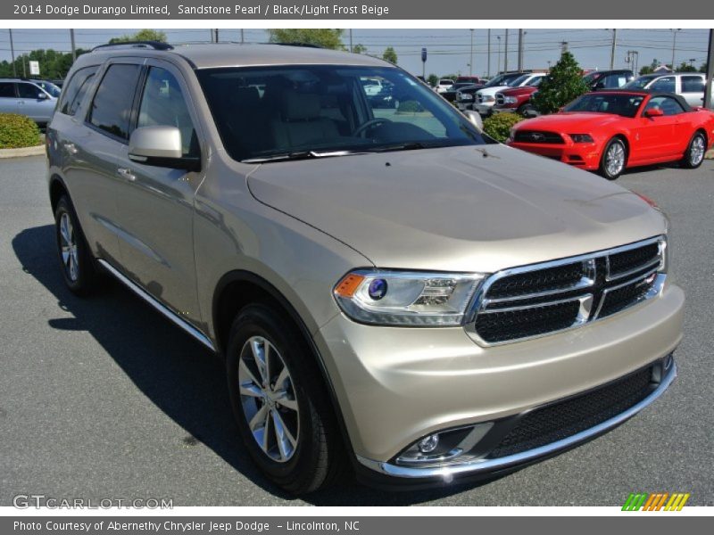 Sandstone Pearl / Black/Light Frost Beige 2014 Dodge Durango Limited