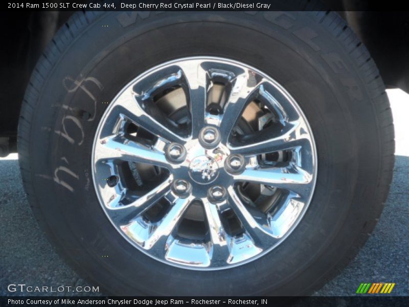 Deep Cherry Red Crystal Pearl / Black/Diesel Gray 2014 Ram 1500 SLT Crew Cab 4x4