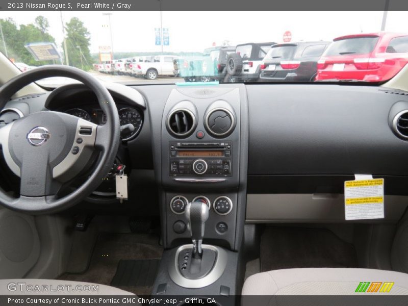 Pearl White / Gray 2013 Nissan Rogue S