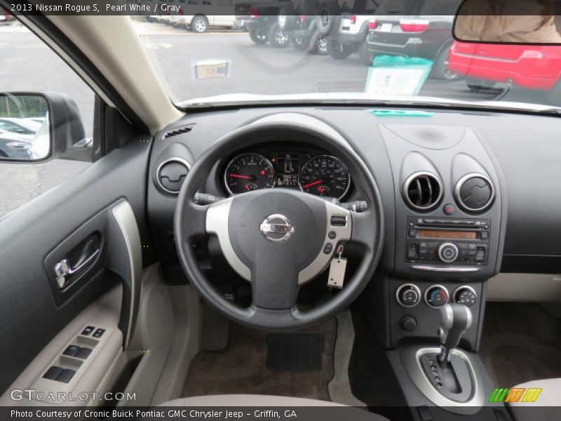 Pearl White / Gray 2013 Nissan Rogue S