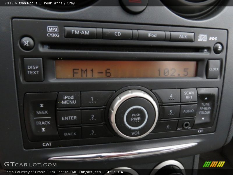 Pearl White / Gray 2013 Nissan Rogue S
