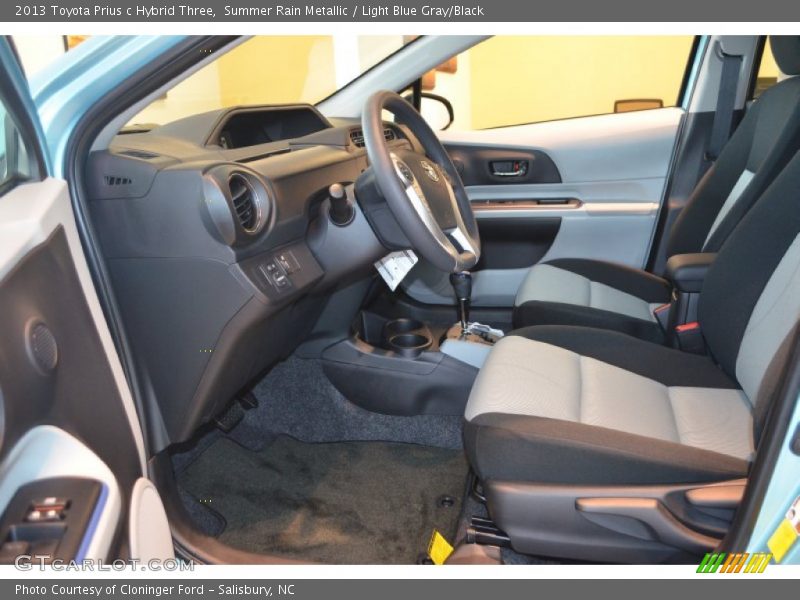 Summer Rain Metallic / Light Blue Gray/Black 2013 Toyota Prius c Hybrid Three
