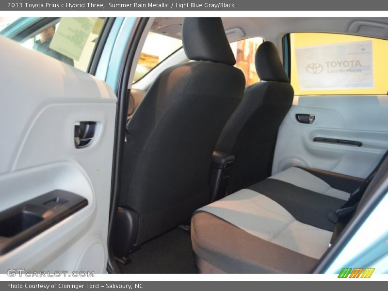 Summer Rain Metallic / Light Blue Gray/Black 2013 Toyota Prius c Hybrid Three