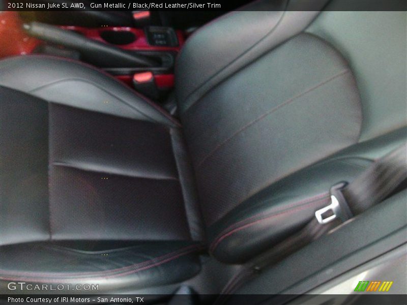 Gun Metallic / Black/Red Leather/Silver Trim 2012 Nissan Juke SL AWD