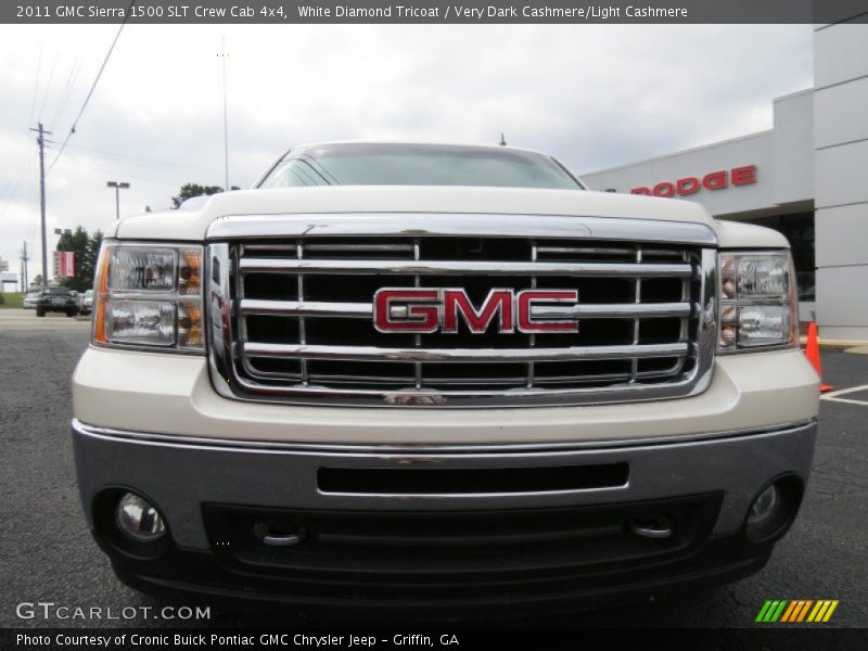 White Diamond Tricoat / Very Dark Cashmere/Light Cashmere 2011 GMC Sierra 1500 SLT Crew Cab 4x4