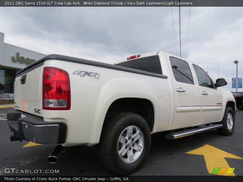 White Diamond Tricoat / Very Dark Cashmere/Light Cashmere 2011 GMC Sierra 1500 SLT Crew Cab 4x4