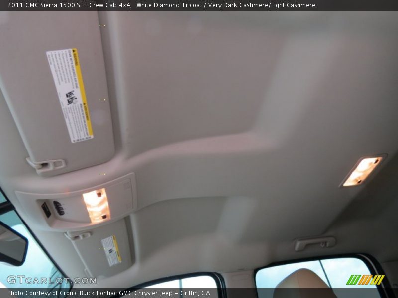 White Diamond Tricoat / Very Dark Cashmere/Light Cashmere 2011 GMC Sierra 1500 SLT Crew Cab 4x4