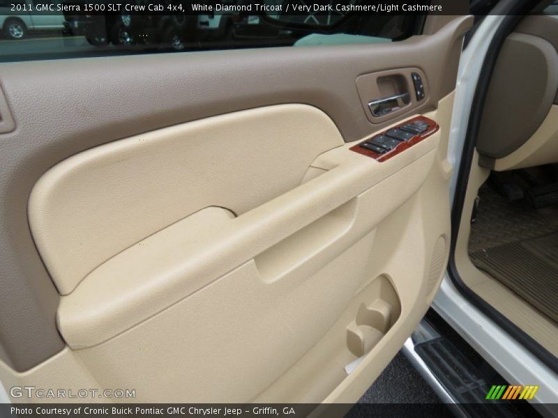 White Diamond Tricoat / Very Dark Cashmere/Light Cashmere 2011 GMC Sierra 1500 SLT Crew Cab 4x4