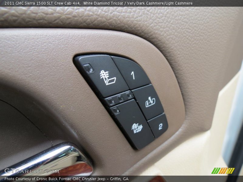White Diamond Tricoat / Very Dark Cashmere/Light Cashmere 2011 GMC Sierra 1500 SLT Crew Cab 4x4