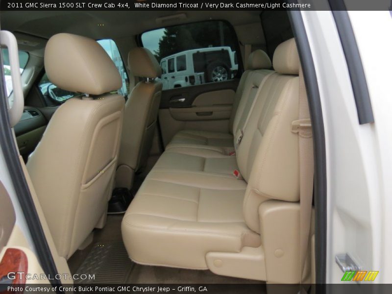 White Diamond Tricoat / Very Dark Cashmere/Light Cashmere 2011 GMC Sierra 1500 SLT Crew Cab 4x4