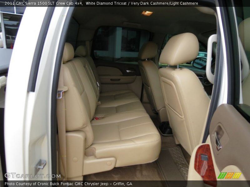 White Diamond Tricoat / Very Dark Cashmere/Light Cashmere 2011 GMC Sierra 1500 SLT Crew Cab 4x4