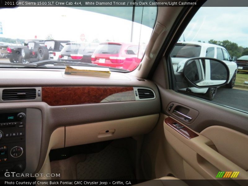 White Diamond Tricoat / Very Dark Cashmere/Light Cashmere 2011 GMC Sierra 1500 SLT Crew Cab 4x4