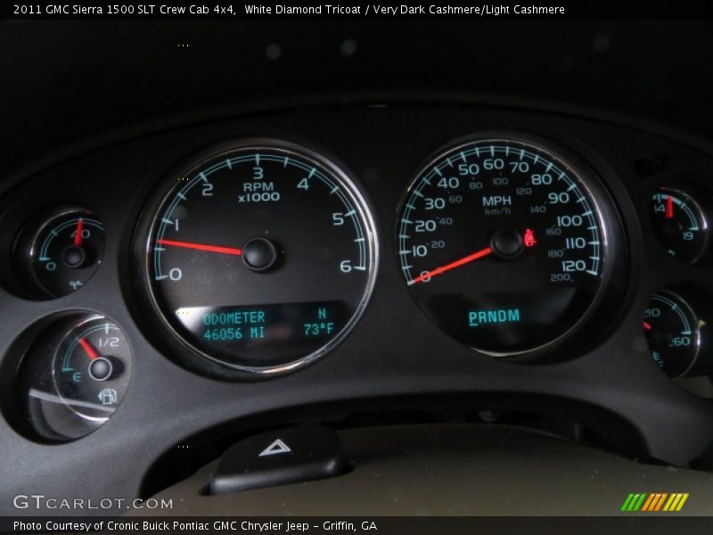 White Diamond Tricoat / Very Dark Cashmere/Light Cashmere 2011 GMC Sierra 1500 SLT Crew Cab 4x4