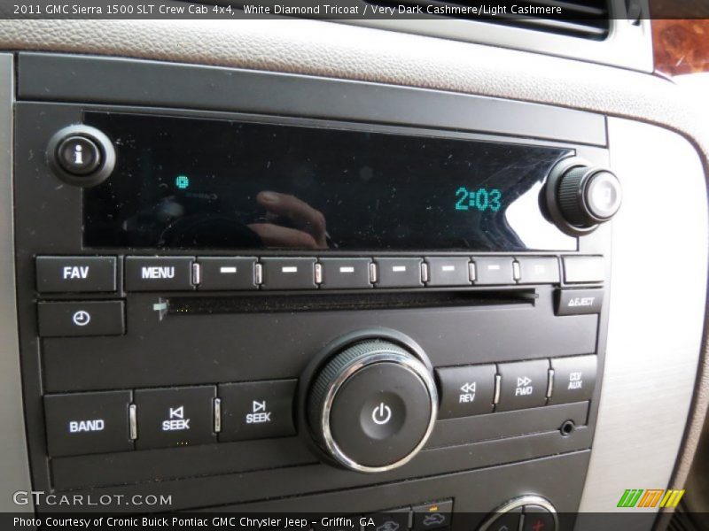 White Diamond Tricoat / Very Dark Cashmere/Light Cashmere 2011 GMC Sierra 1500 SLT Crew Cab 4x4