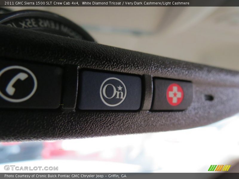 White Diamond Tricoat / Very Dark Cashmere/Light Cashmere 2011 GMC Sierra 1500 SLT Crew Cab 4x4