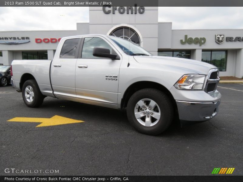 Bright Silver Metallic / Black 2013 Ram 1500 SLT Quad Cab