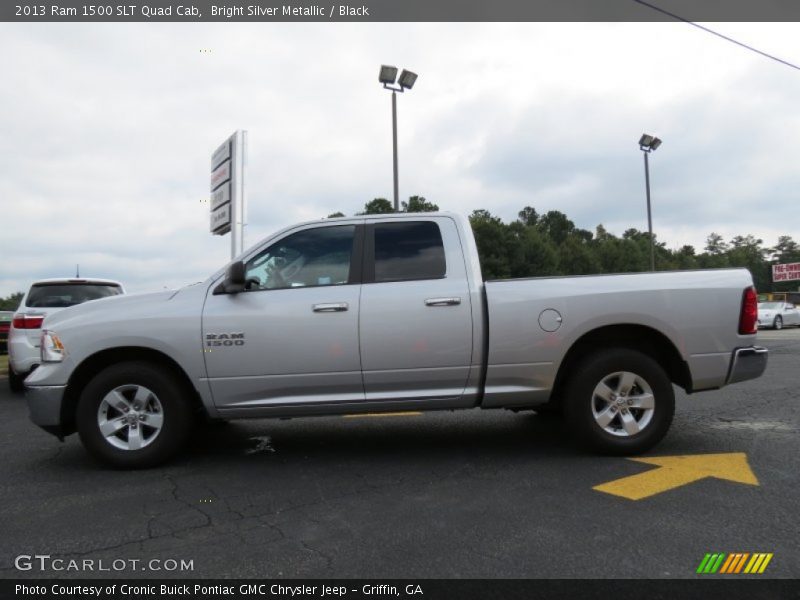 Bright Silver Metallic / Black 2013 Ram 1500 SLT Quad Cab