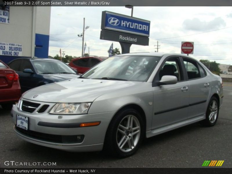 Silver Metallic / Black/Gray 2007 Saab 9-3 2.0T Sport Sedan