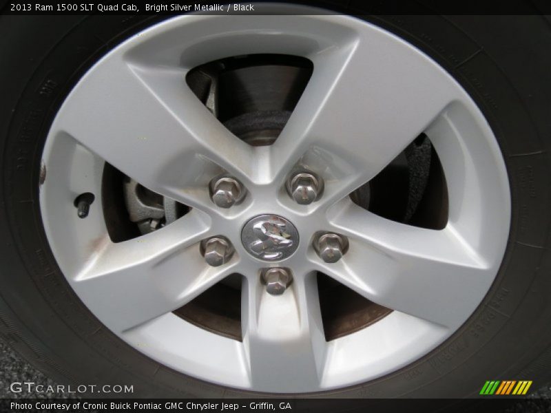 Bright Silver Metallic / Black 2013 Ram 1500 SLT Quad Cab