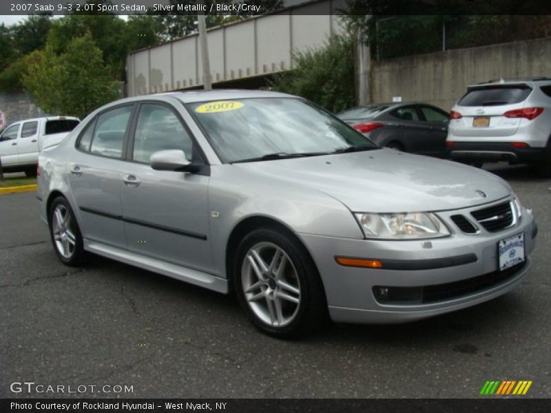 Silver Metallic / Black/Gray 2007 Saab 9-3 2.0T Sport Sedan
