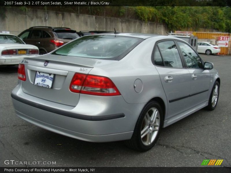 Silver Metallic / Black/Gray 2007 Saab 9-3 2.0T Sport Sedan