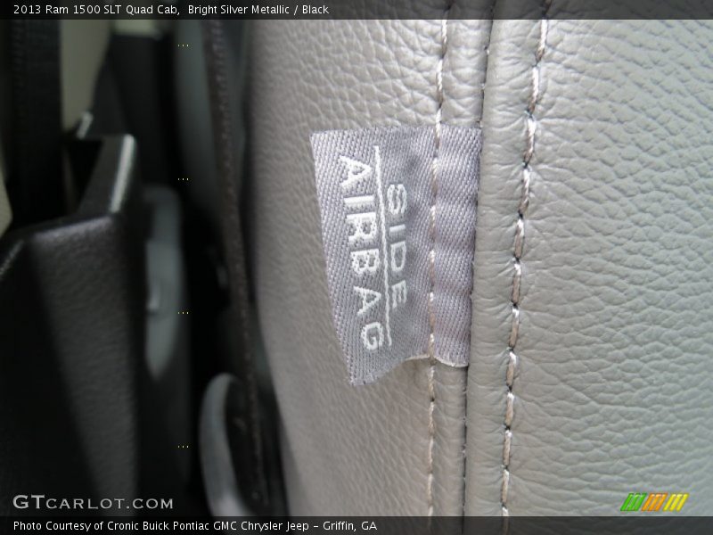 Bright Silver Metallic / Black 2013 Ram 1500 SLT Quad Cab