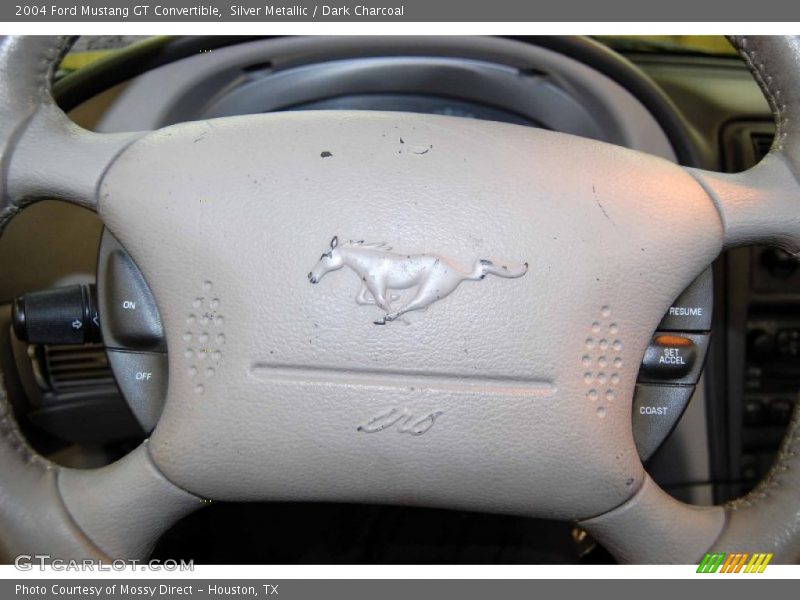 Silver Metallic / Dark Charcoal 2004 Ford Mustang GT Convertible