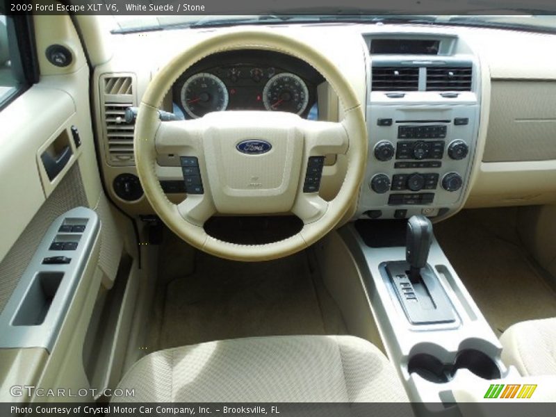White Suede / Stone 2009 Ford Escape XLT V6