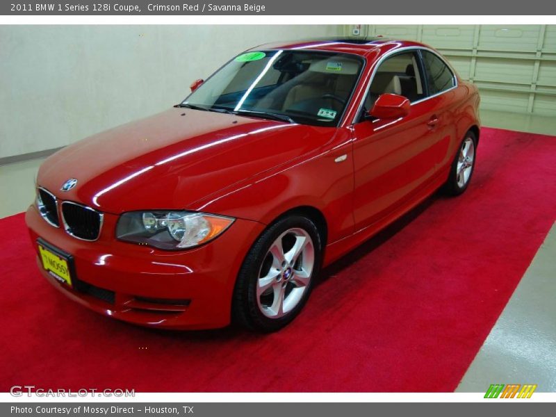 Crimson Red / Savanna Beige 2011 BMW 1 Series 128i Coupe