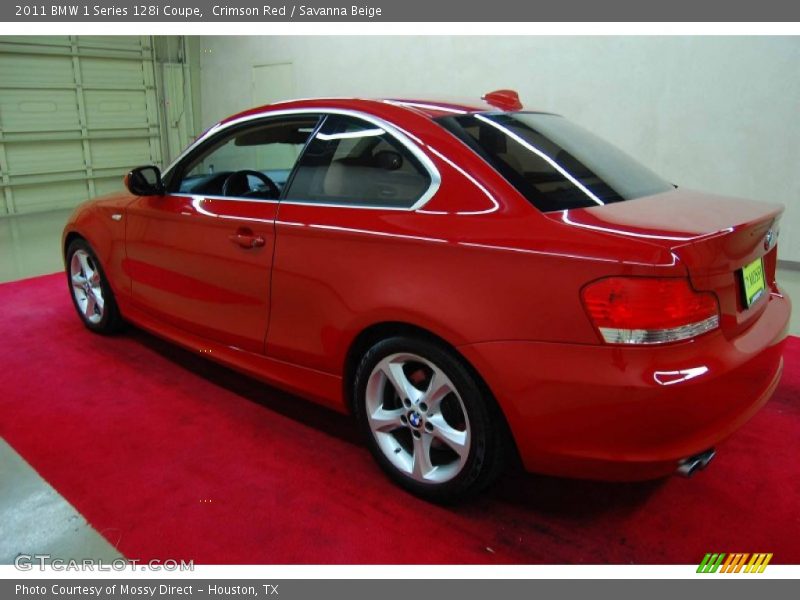 Crimson Red / Savanna Beige 2011 BMW 1 Series 128i Coupe