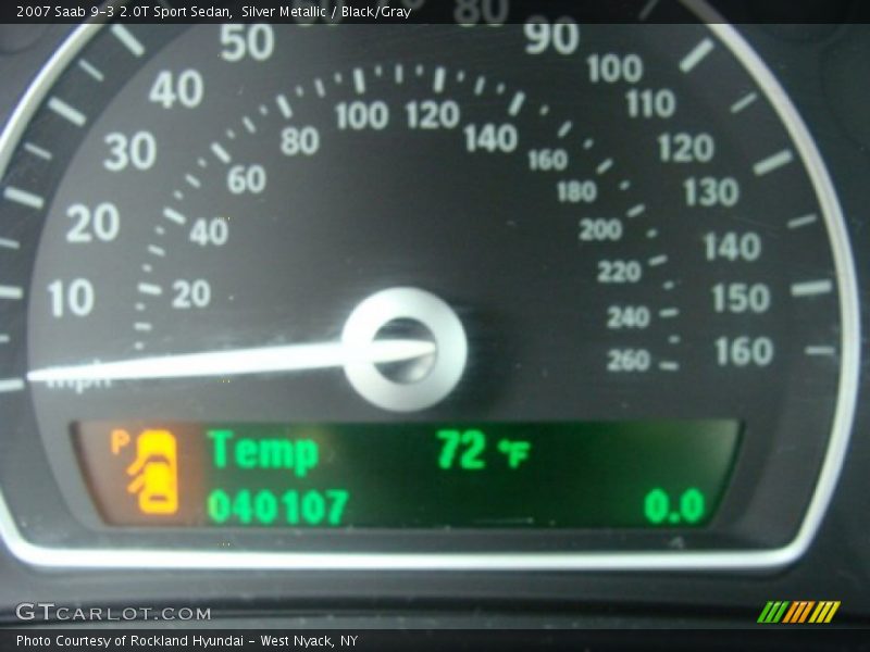 Silver Metallic / Black/Gray 2007 Saab 9-3 2.0T Sport Sedan