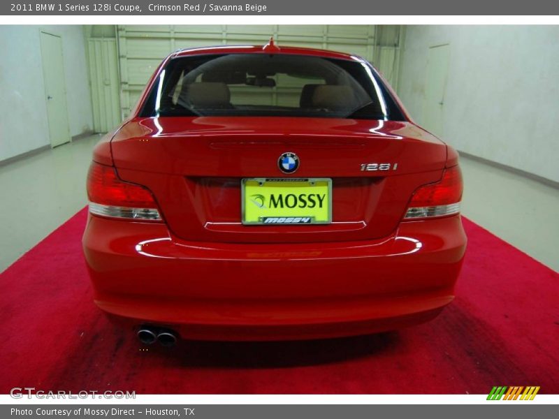 Crimson Red / Savanna Beige 2011 BMW 1 Series 128i Coupe