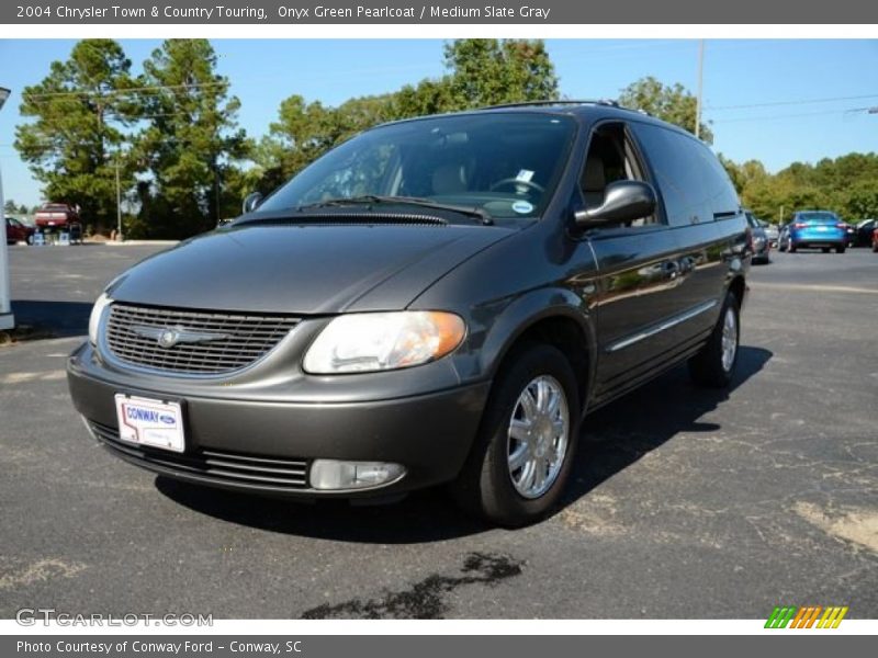 Onyx Green Pearlcoat / Medium Slate Gray 2004 Chrysler Town & Country Touring