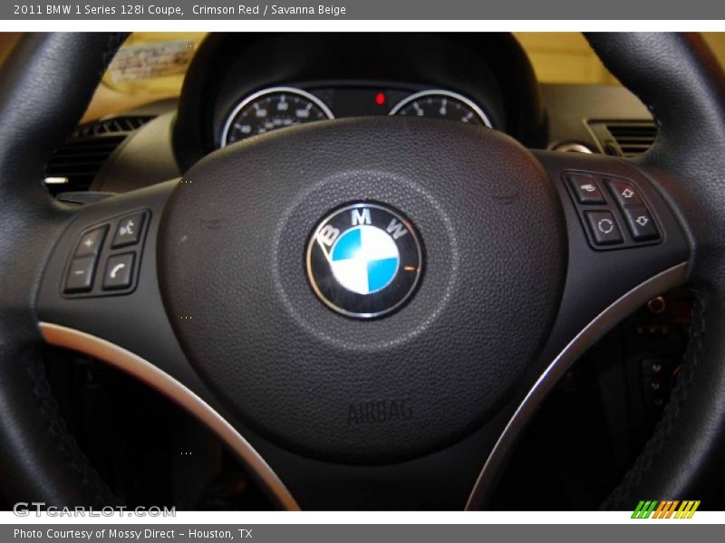 Crimson Red / Savanna Beige 2011 BMW 1 Series 128i Coupe