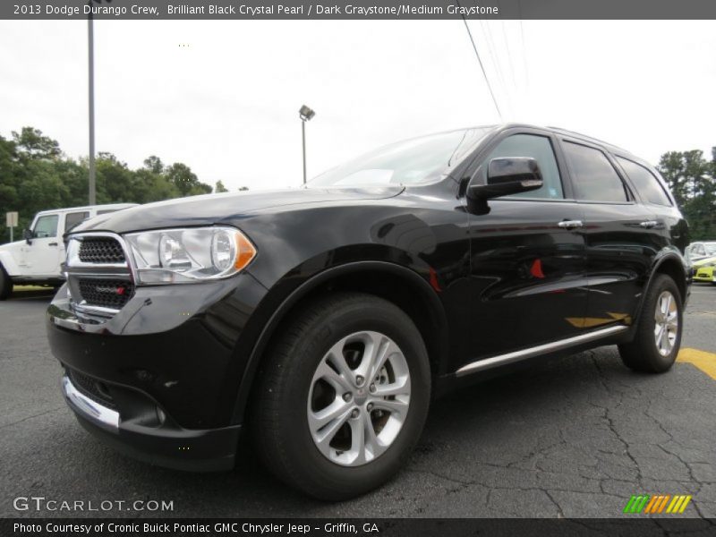 Brilliant Black Crystal Pearl / Dark Graystone/Medium Graystone 2013 Dodge Durango Crew