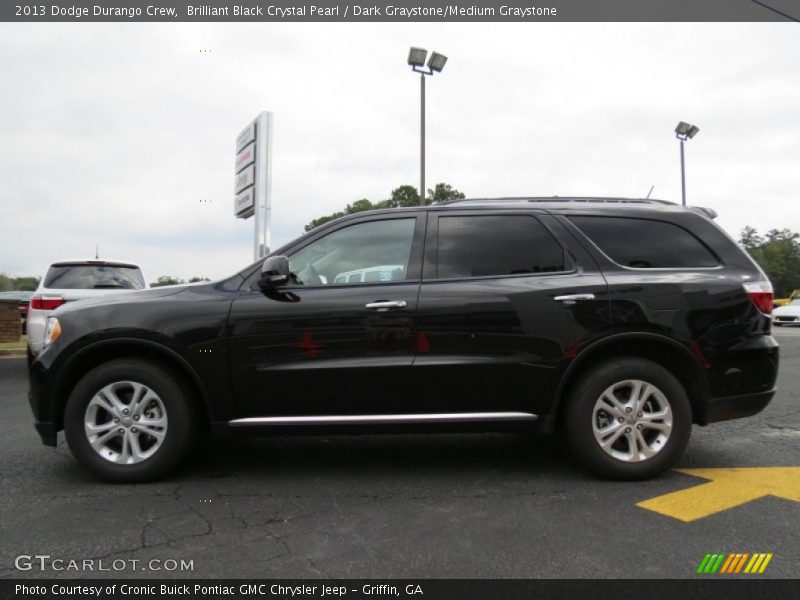 Brilliant Black Crystal Pearl / Dark Graystone/Medium Graystone 2013 Dodge Durango Crew