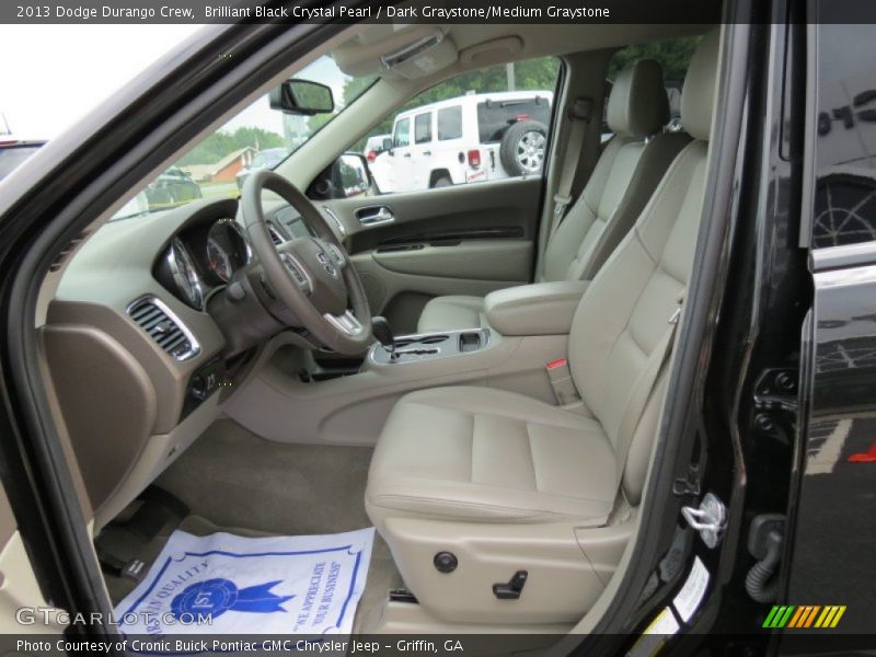 Brilliant Black Crystal Pearl / Dark Graystone/Medium Graystone 2013 Dodge Durango Crew